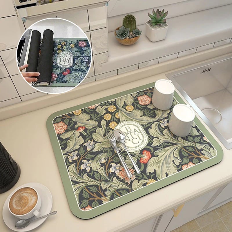 Kitchen worktop drying mat