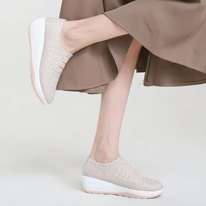 Women Orthopedic Shoes Comfy Elastic Mesh Round Toe Slip On