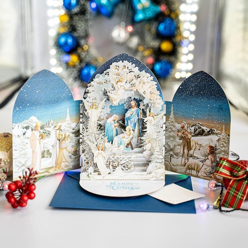 🔥LAST DAY 50% OFF🎄✨Christmas Birth Scene Greeting 3D Card