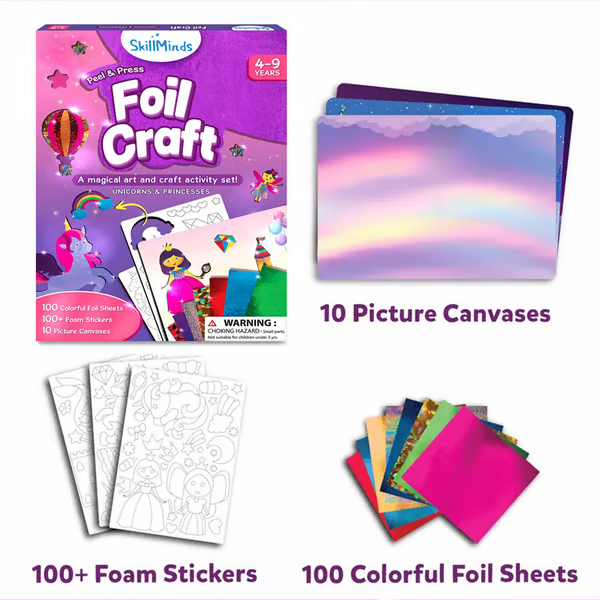 🔥LAST DAY 55% OFF- Foil Fun - Art & Craft Activity 🤲💓No Mess Art Kit