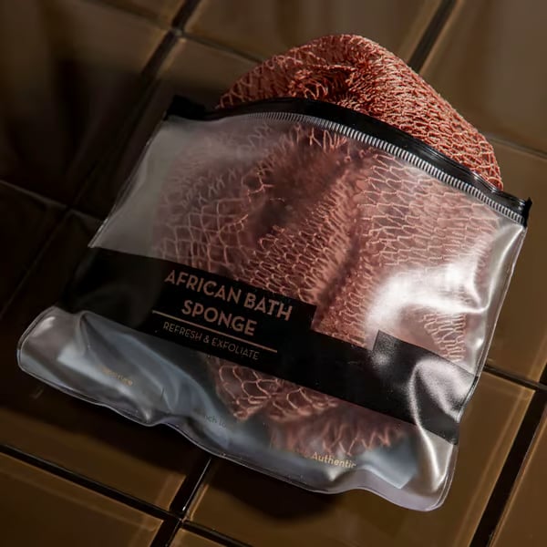 🔥Hot Sale ✨African Exfoliating Net Sponge(with Lemon Turmeric & Kojic Acid Brighetning Soap )