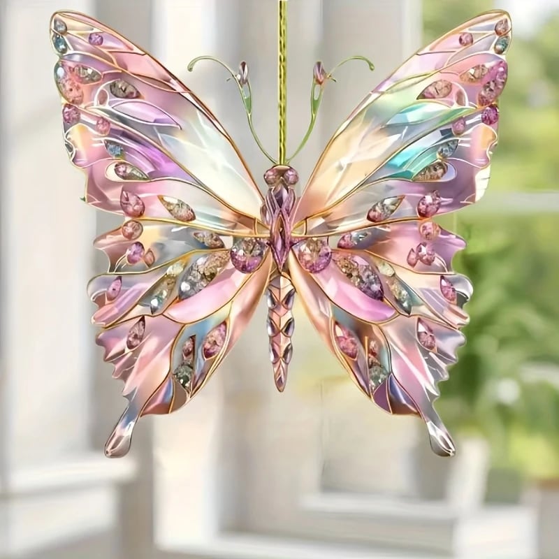 🦋Crystal Butterfly Acrylic Pendant