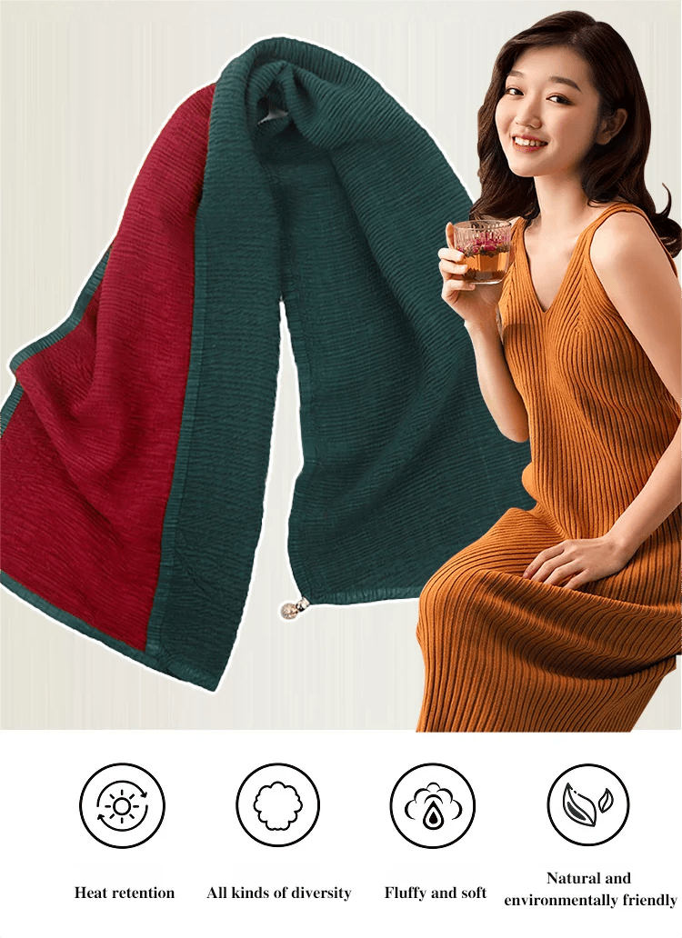 Happy Cotton Scarf" Versatile Double-Sided Magnetic Clasp Silk Scarf——✨(Buy 2 free shipping)✨