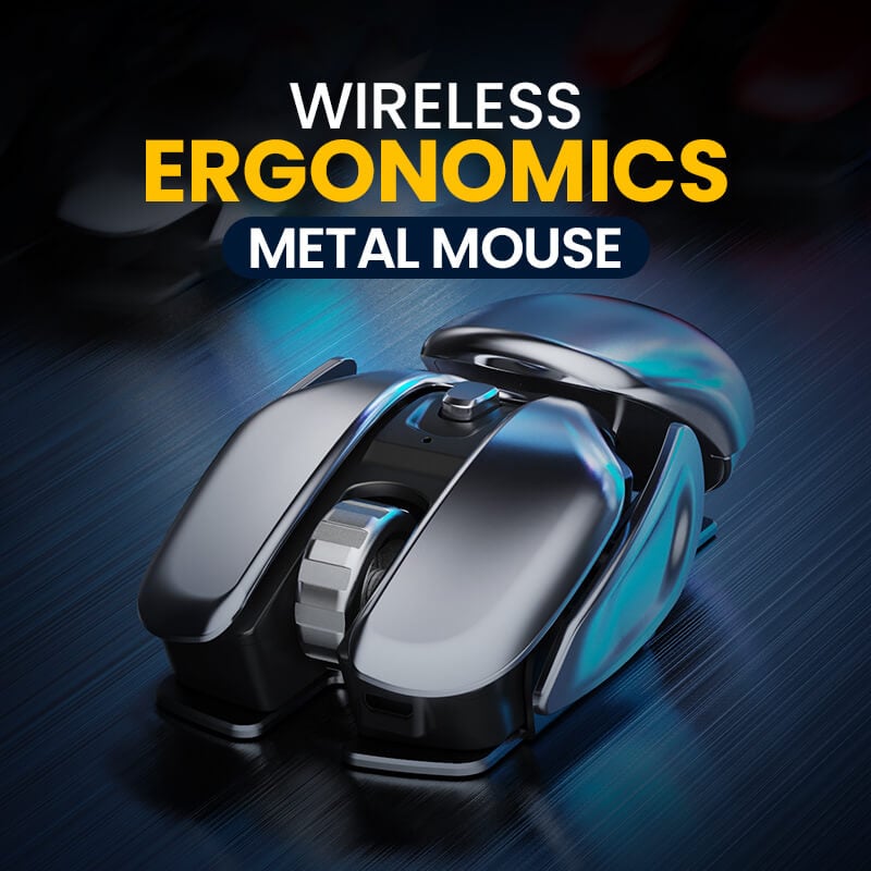 🔥Wireless Ergonomics Metal Mouse