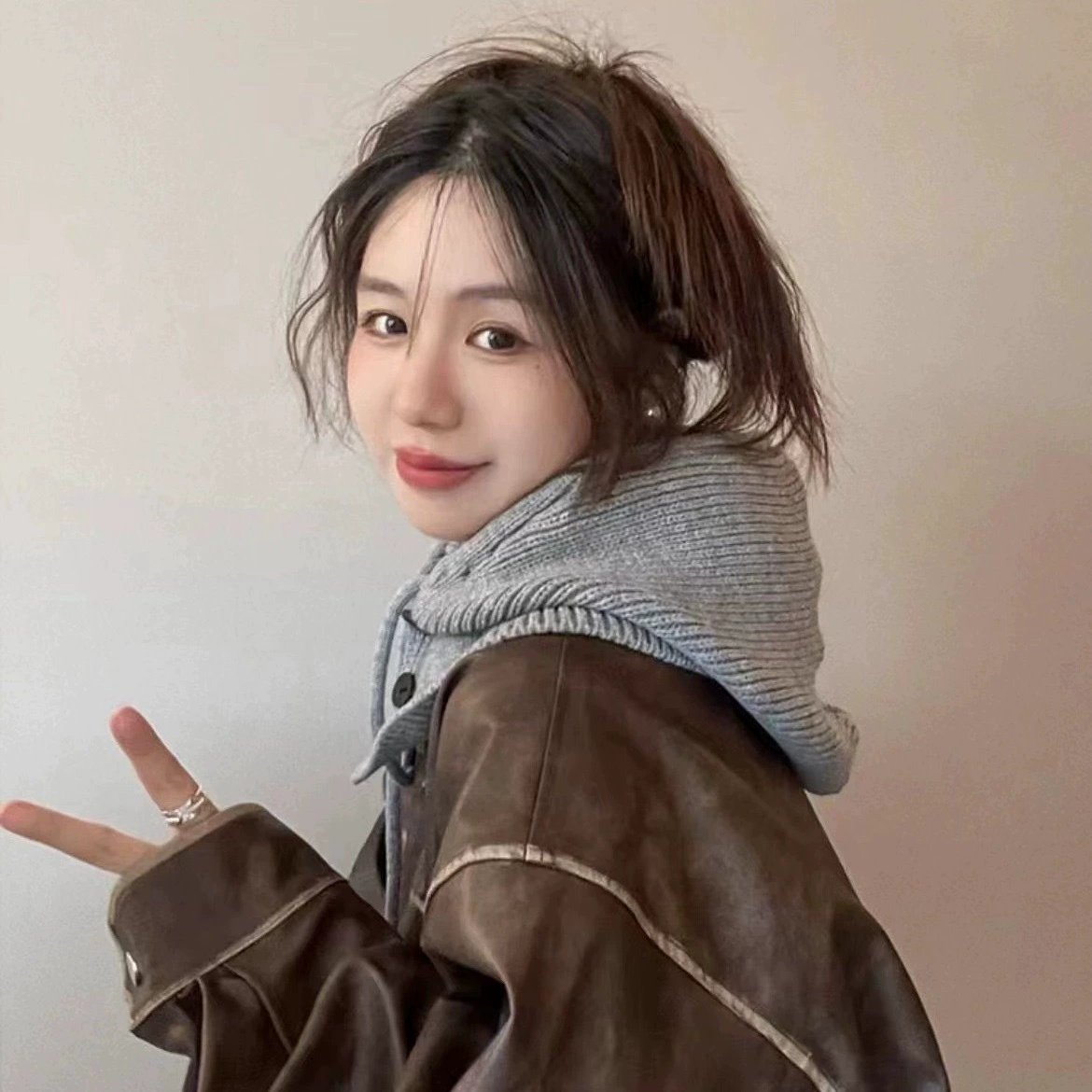 Knitted Hooded Shawl