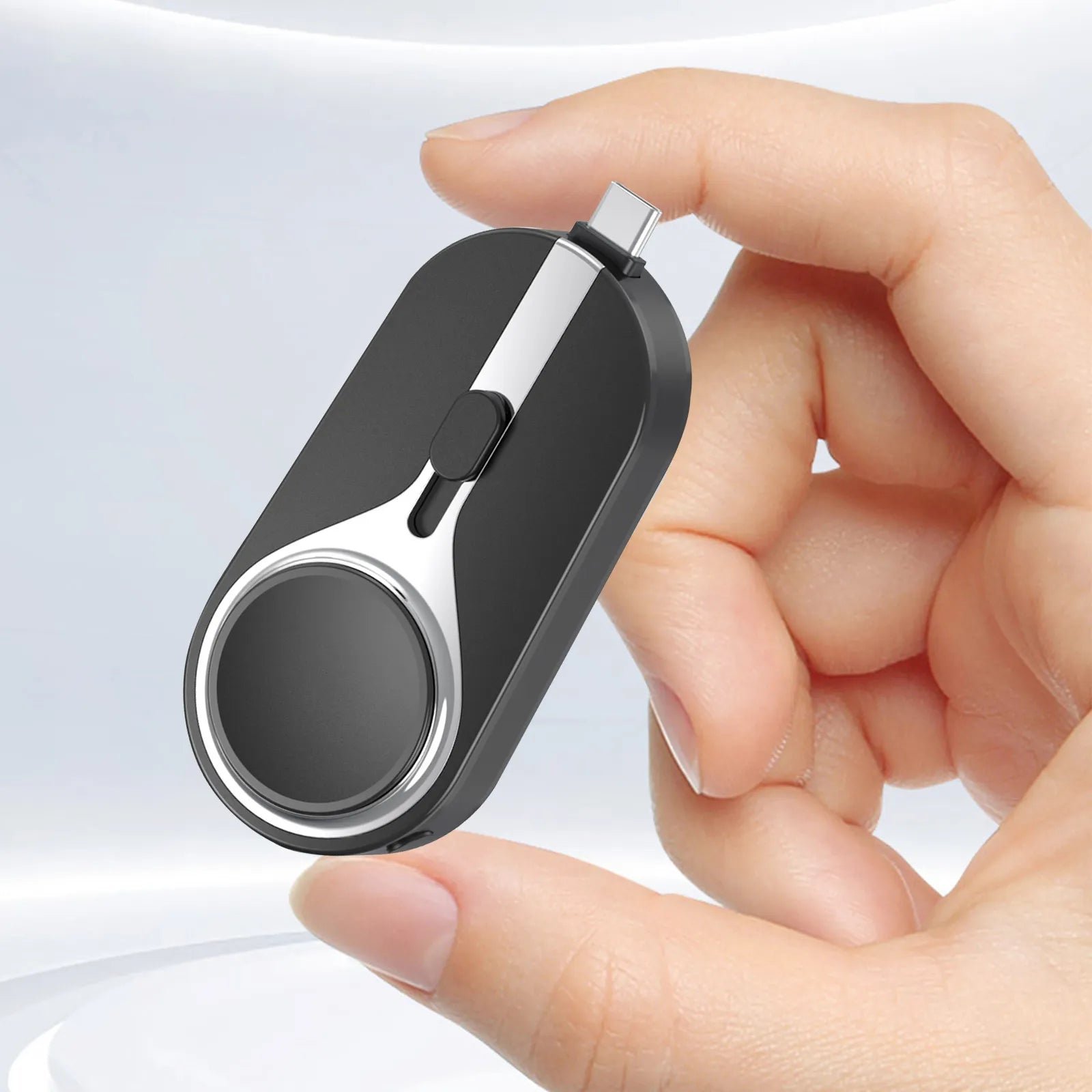 New portable emergency keychain power bank two-in-one
