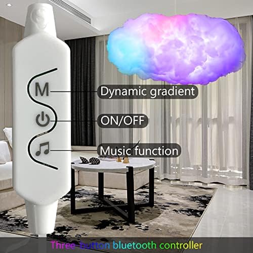 ⛈️3D Big Cloud Lightning Light Kit - with Music Sync, RGB Multicolor Changing Light Bar