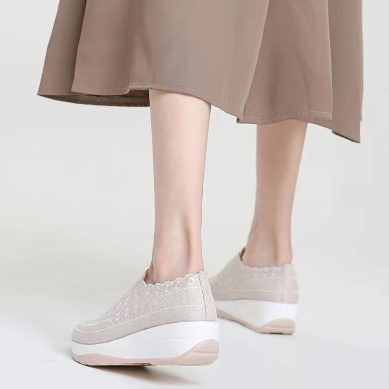 Women Orthopedic Shoes Comfy Elastic Mesh Round Toe Slip On