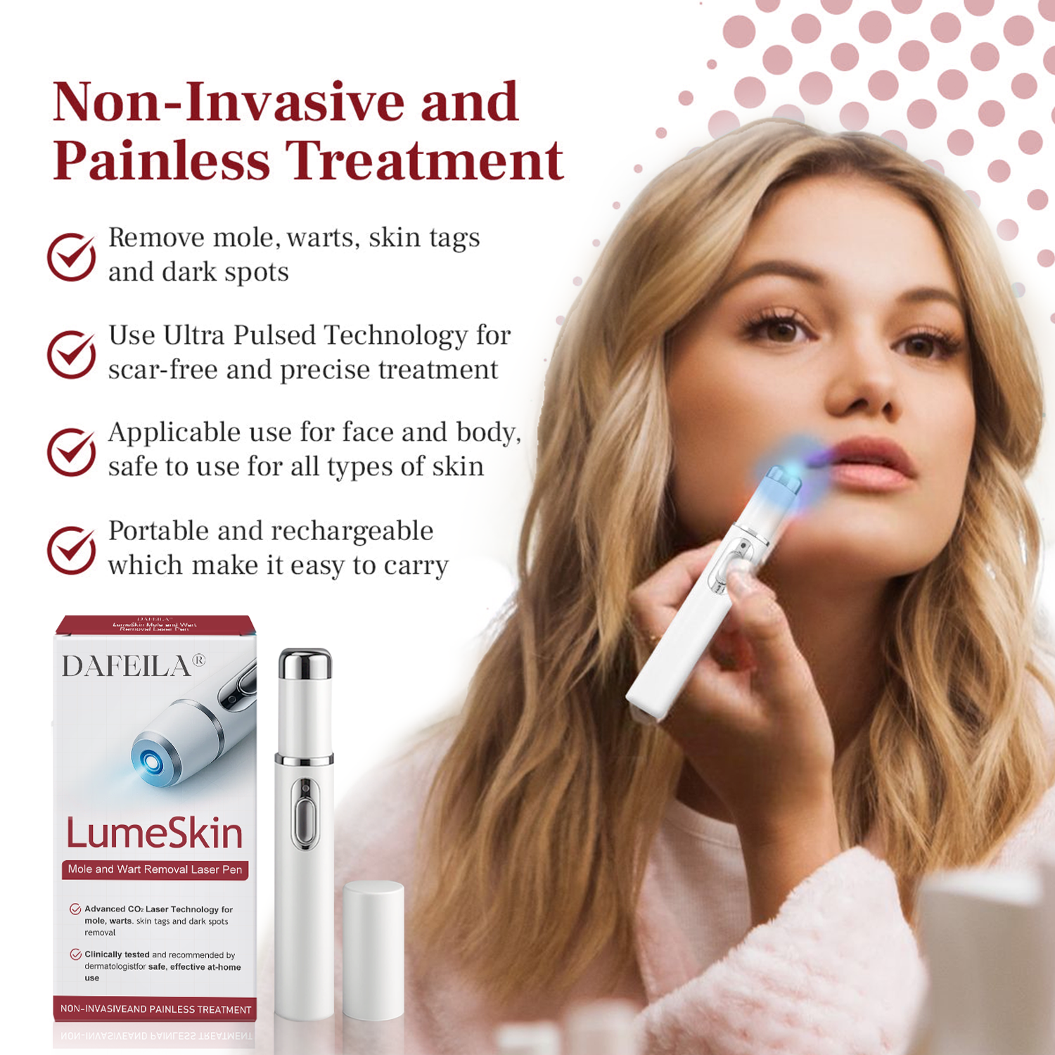 Dafeila® LumeSkin Mole and Wart Removal Laser Pen ❤️