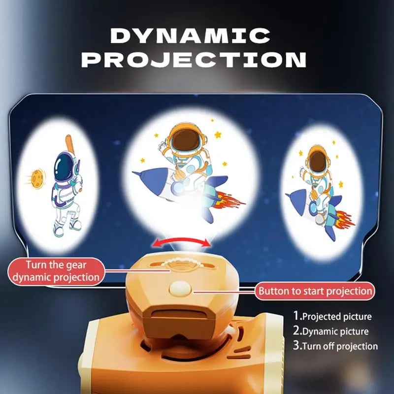 Cartoon projected children's gift aerospace dynamic projection toys