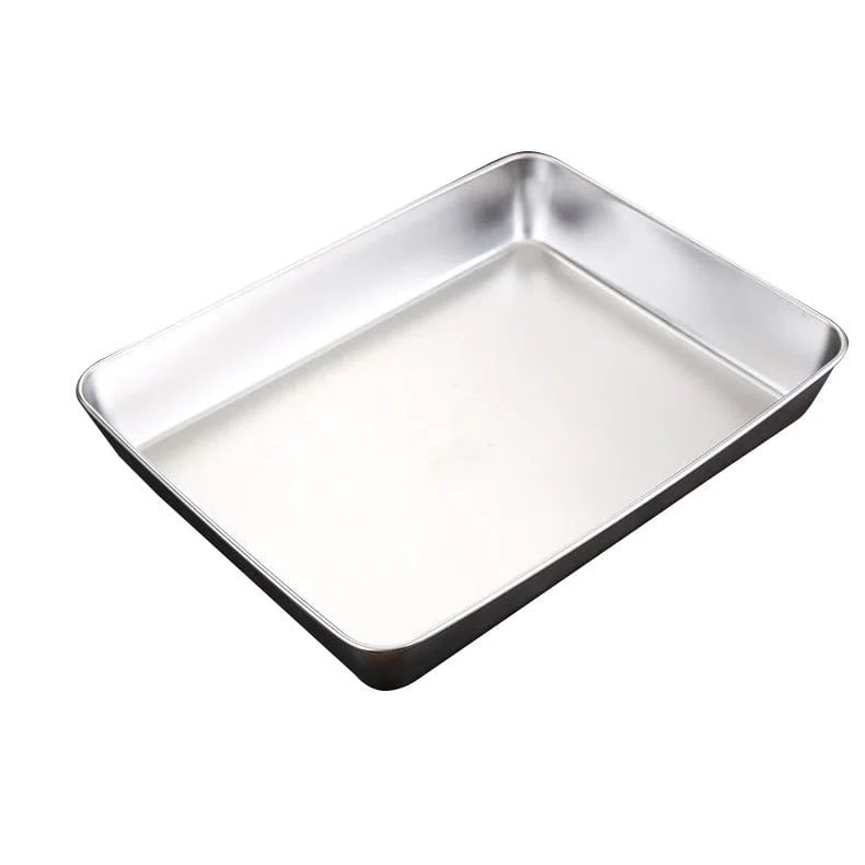 🔥LAST DAY 60% OFF-Stainless Steel Square Plate(With Lid)