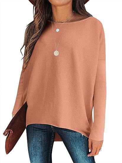 ✨Hot Sale 49% OFF⭐women's Irregular Oversized Dolman Sleeve Knitted Pullover