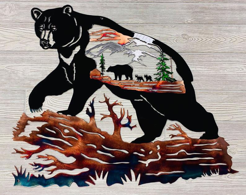 🎁2023-Christmas Hot Sale🎁47% OFF -Rustic Style Wild Animals Metal Wall Decoration Art