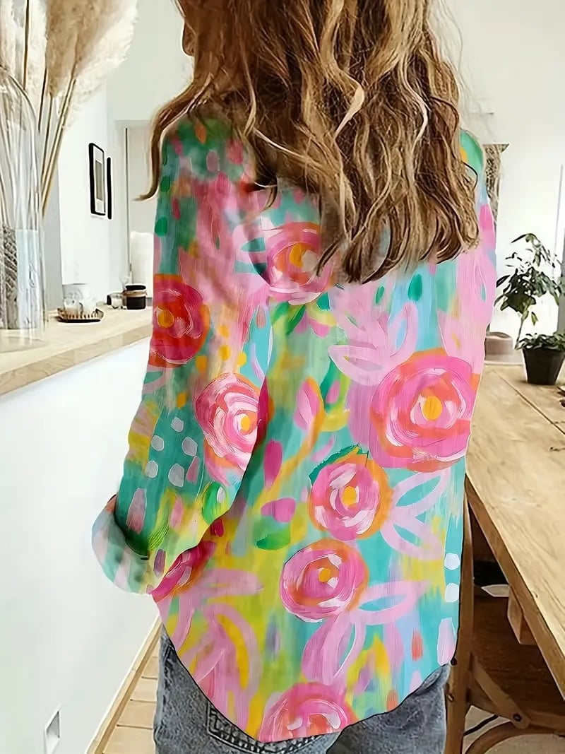 🌸Vintage Floral Casual Collar Shirt👚