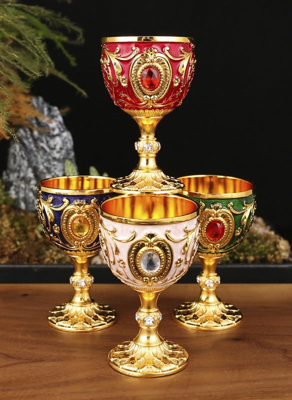 Vintage Metal Wine Cups