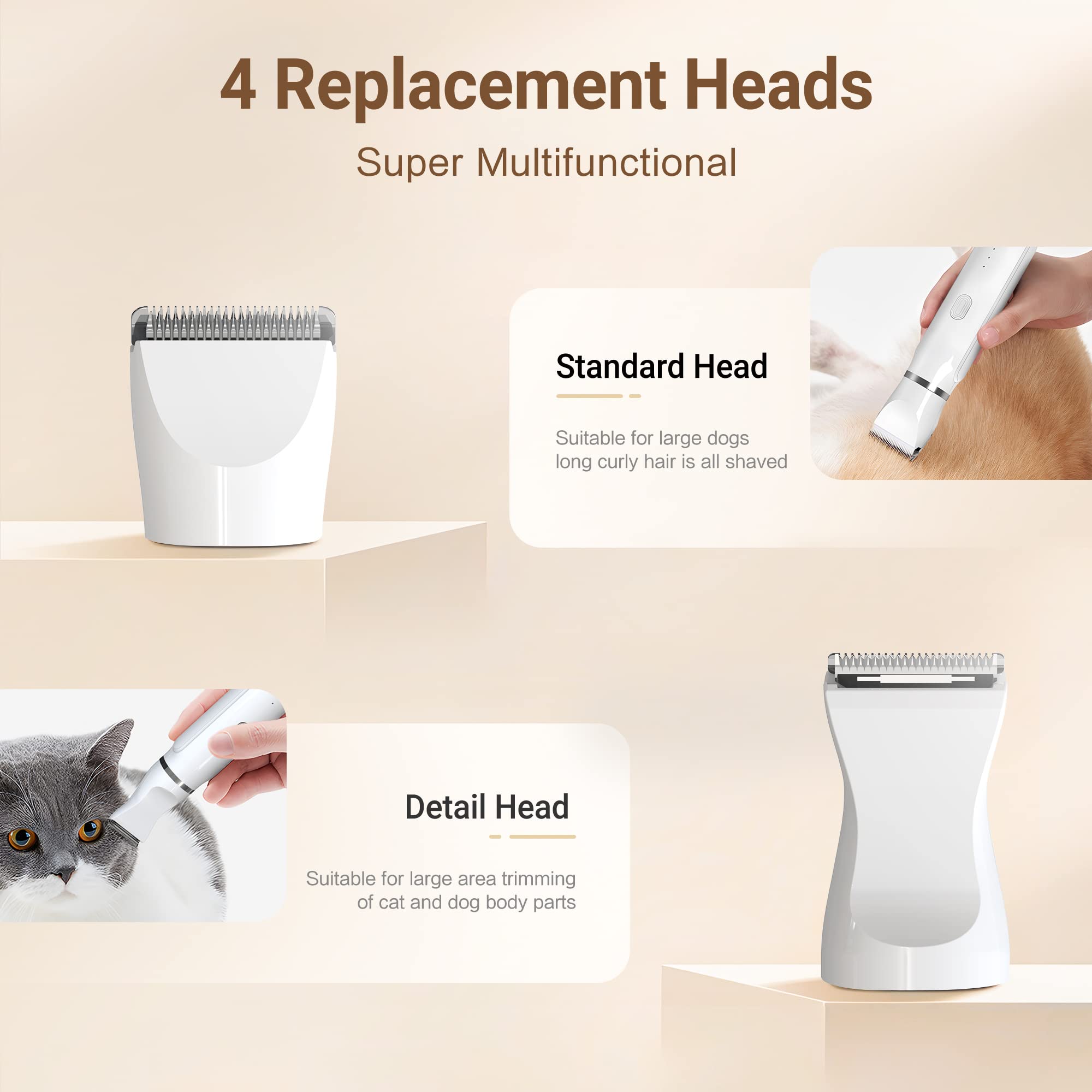 (🔥HOT SALE NOW 49% OFF) - 4-in-1 Electric Clippers with 4 Interchangeable Blades