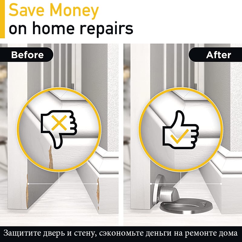 Adjustable Door Stop Punch-free Magnetic Door Stopper