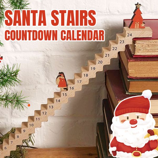 🎅🎄Funny Santa Stairs Countdown Calendar,Advent Countdown