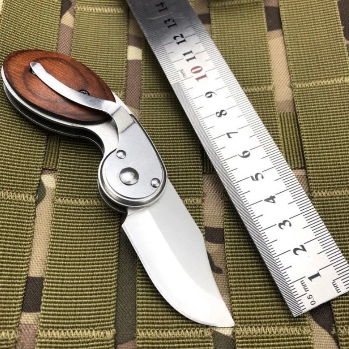 🎁LAST DAY SALE 70% OFF-Wood Handle Outdoor Mini Folding Knife For Camping And Survival-Best Gift