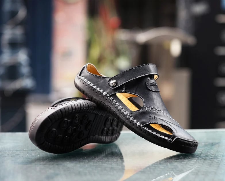 👟Hot Sale 49% OFF -Large Size Soft Leather Men's Breathable Outdoor Sandals