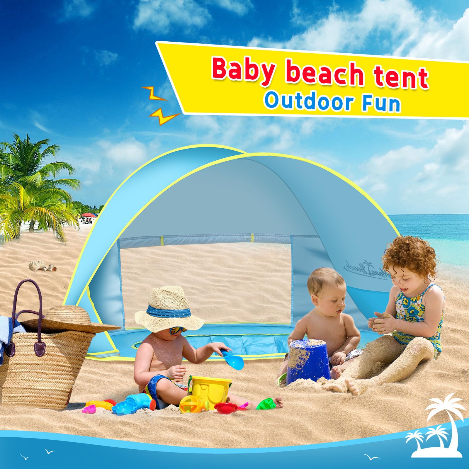 🔥Last Day Promotion 39% OFF🏖️Baby Beach Shade Splash Tent🌊