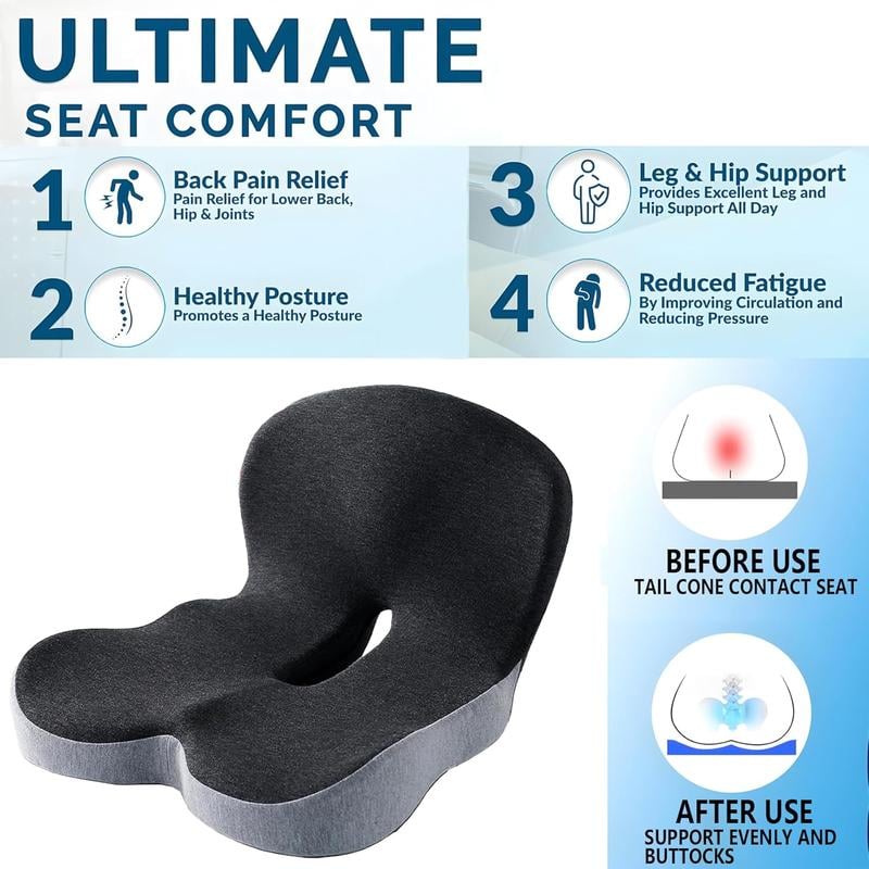 🔥Non-Slip Memory Foam Seat