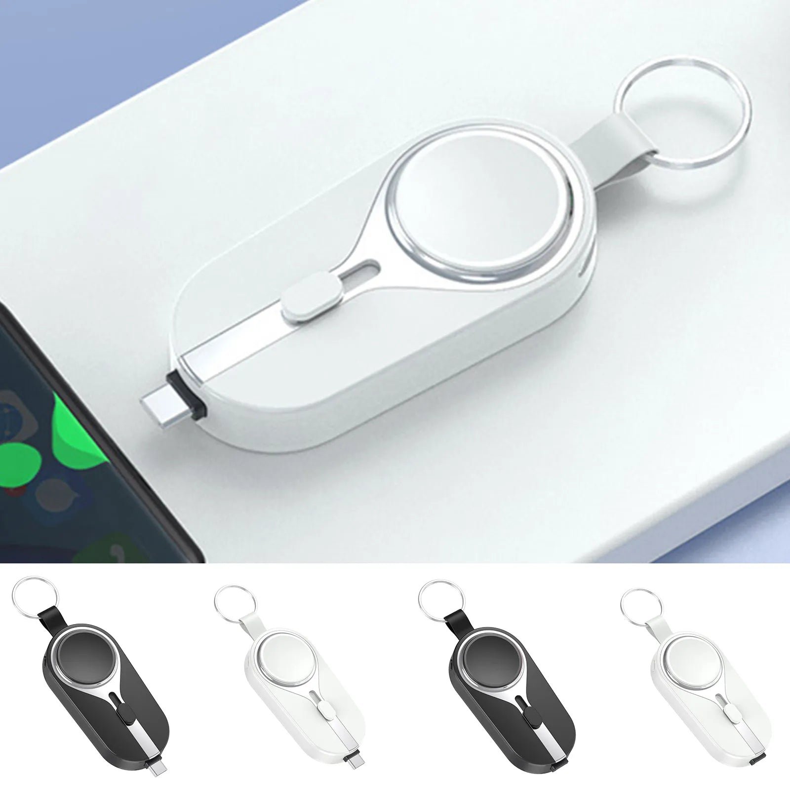 New portable emergency keychain power bank two-in-one