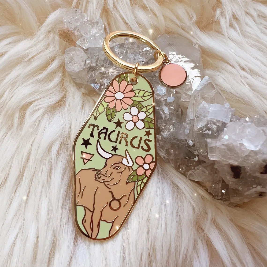 🔮✨Vintage Illustrated Zodiac Keychain