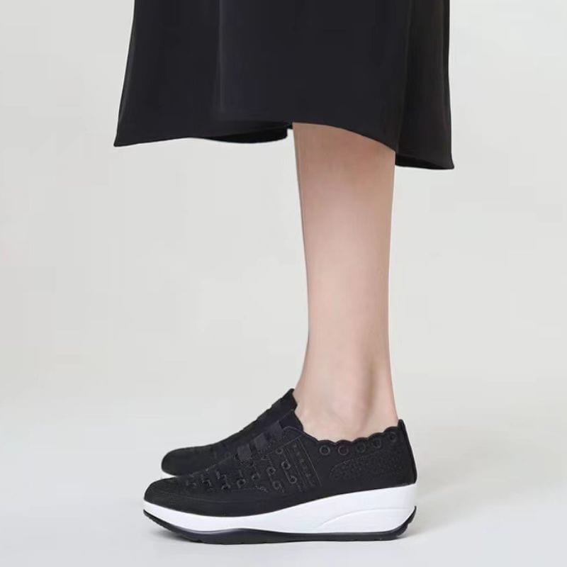 Women Orthopedic Shoes Comfy Elastic Mesh Round Toe Slip On