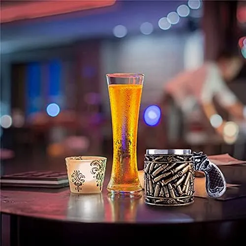 🔥HOT SALE 49% OFF - Stainless Steel Bullet Pattern Beer Mug