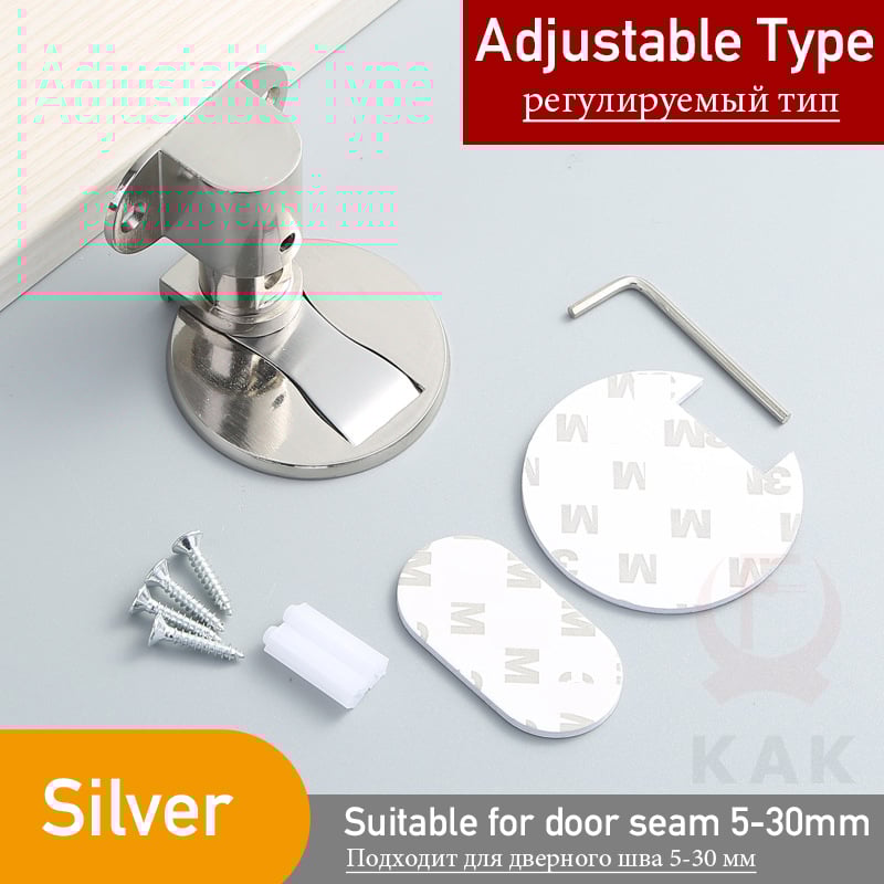 Adjustable Door Stop Punch-free Magnetic Door Stopper