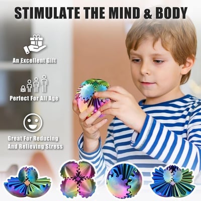 🔥LAST DAY - BUY 1 GET 1 FREE JUST $4.99 EACH🔥GearSphere - The Steampunk Whirling Wonder Fidget (Gear Ball)