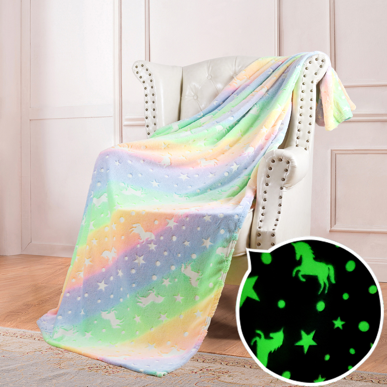 😊Double sided flannel luminous blanket-🔥Buy 2 Save 15%