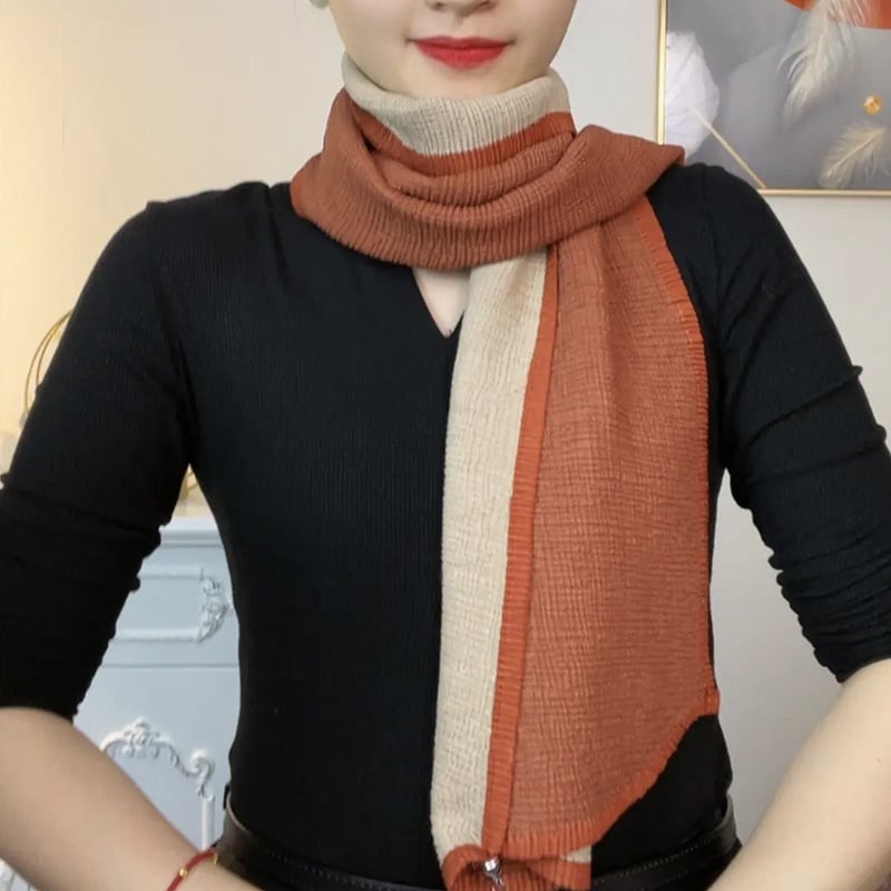 Happy Cotton Scarf" Versatile Double-Sided Magnetic Clasp Silk Scarf——✨(Buy 2 free shipping)✨