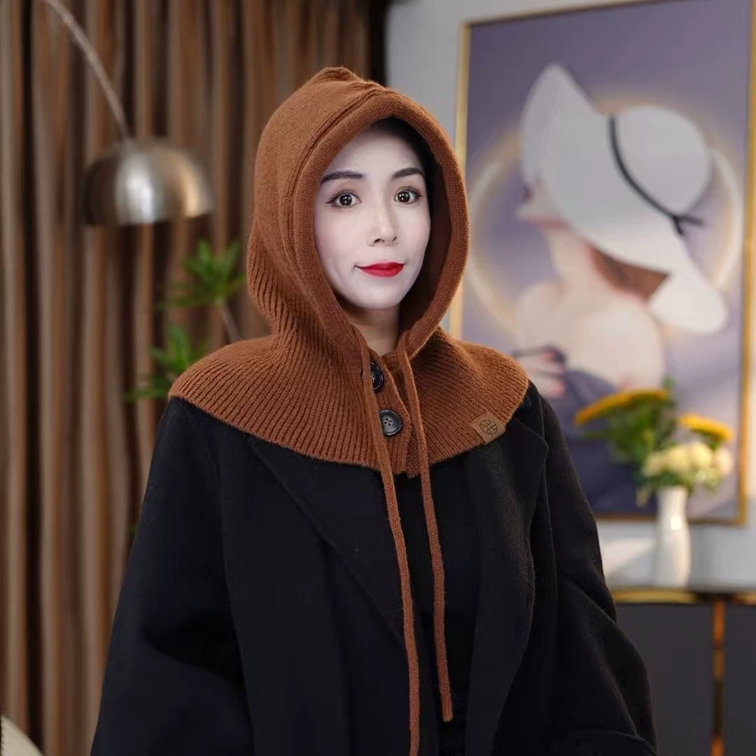 Knitted Hooded Shawl