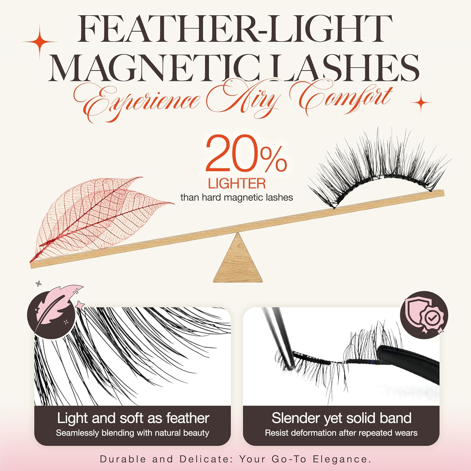 Reusable Magnetic Eyelashes with Applicator