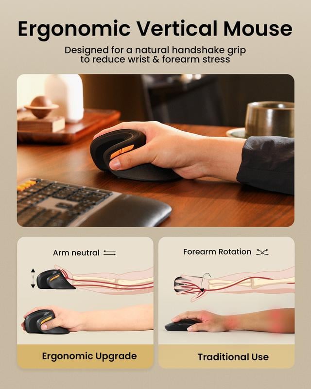 ✨LAST DAY ONLY 49% OFF🔥 Ergonomic Vertical Mouse