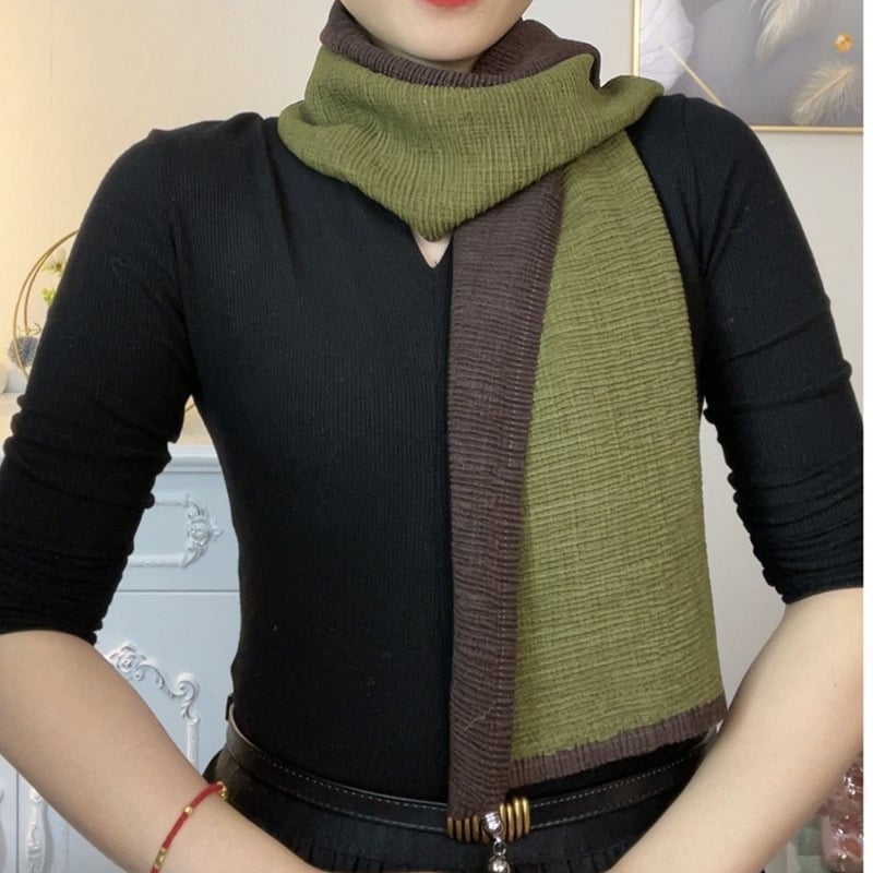 Happy Cotton Scarf" Versatile Double-Sided Magnetic Clasp Silk Scarf——✨(Buy 2 free shipping)✨