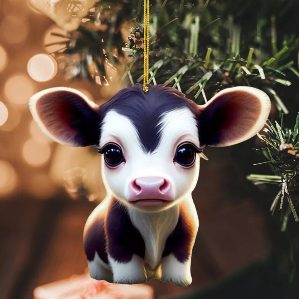 🐮🎄Cute Cow Christmas Ornaments