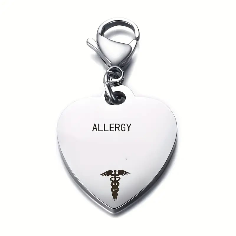 💝Unique Heart-Shaped Medical ID Pendant Keyring🏥