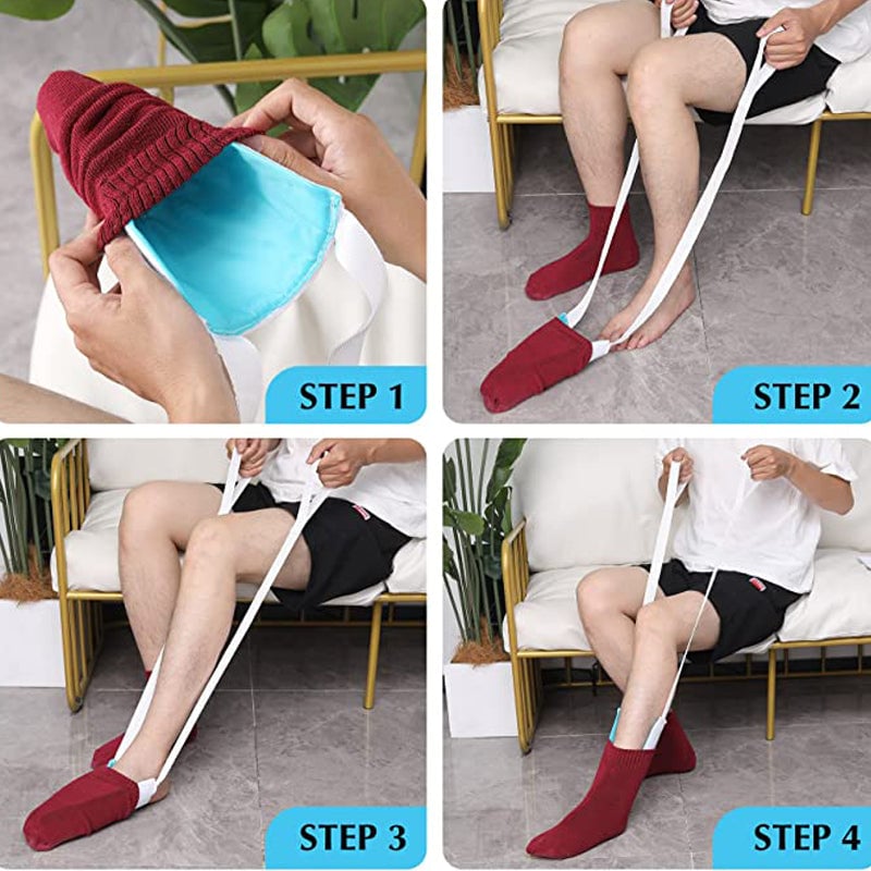 (🎁2024 New Year Hot Sale🎁)Sock threader: No need to bend over to assist in wearing socks