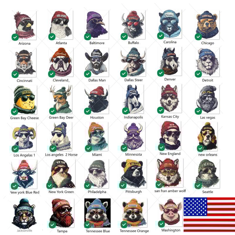 🔥Spirit Animal Football Graphic Sweatshirts - City Animal Sports Pullover