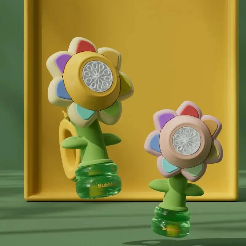 🌻Electric sunflower shakes head dancing bubble machine toys🌻