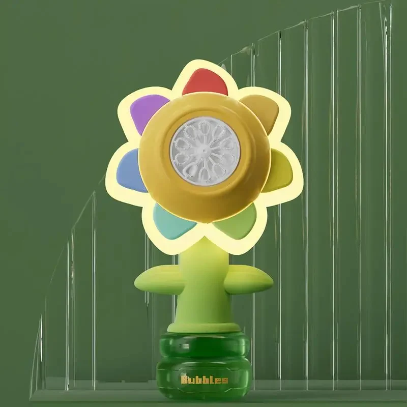 🌻Electric sunflower shakes head dancing bubble machine toys🌻