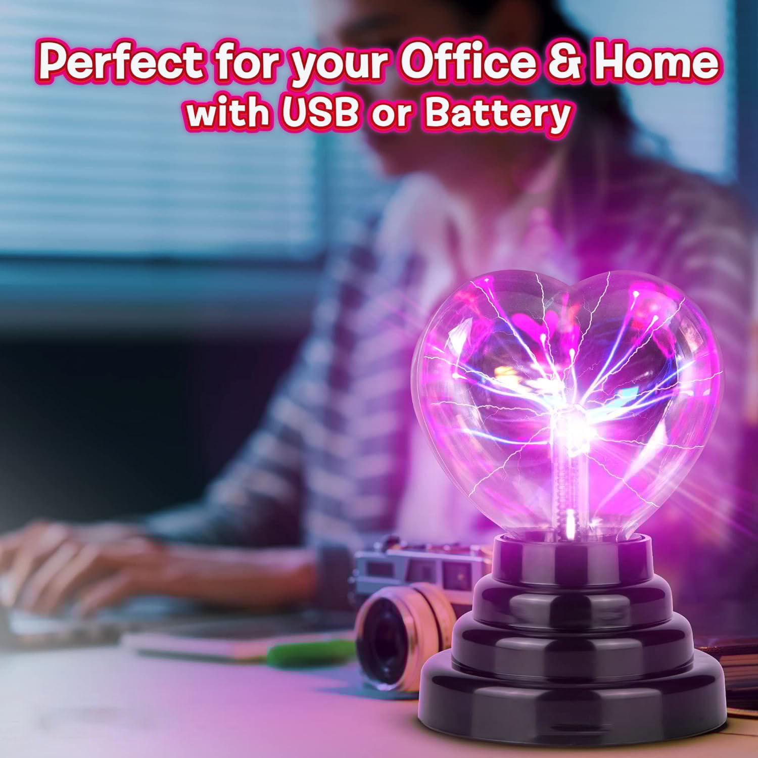 ✨Plasma Ball Heart Shaped Light❤️