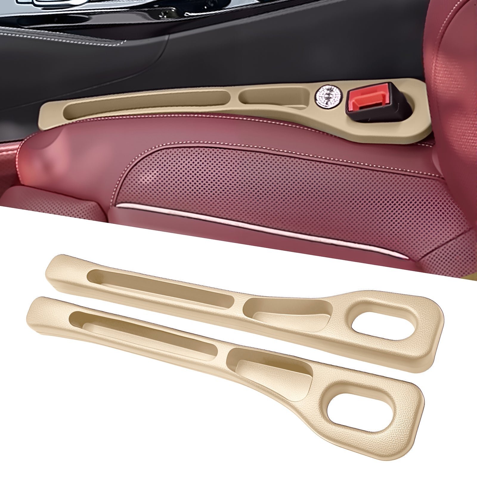 Dual-Slot Car Seat Gap Organizer 🚗 — No More Lost Items 😱, All Within Reach ✋