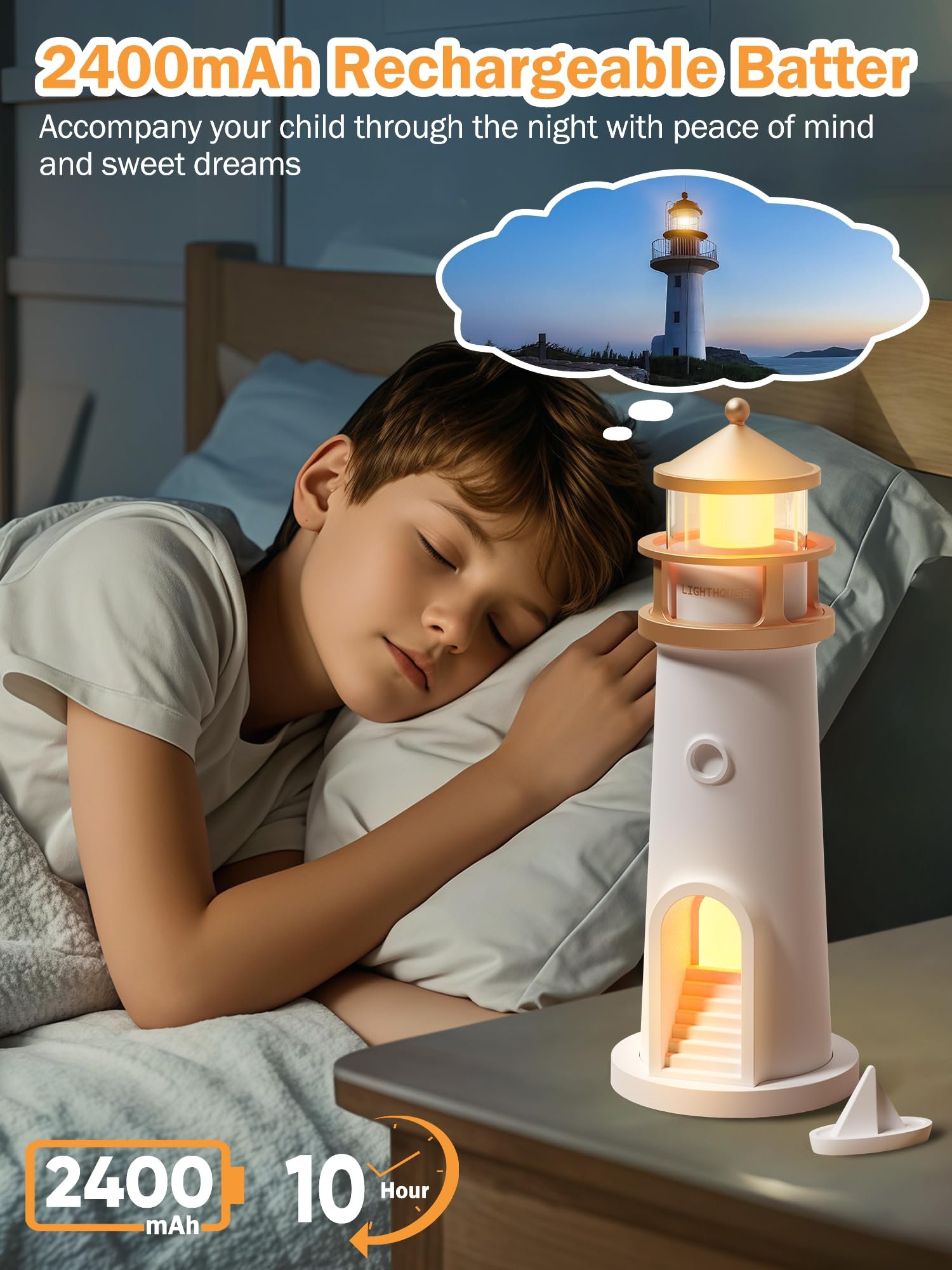 Moonlight Lighthouse Night Light