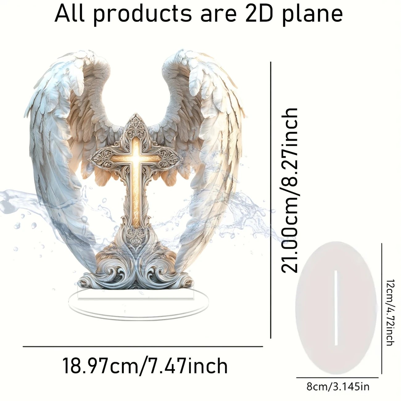 🪽Gorgeous Angel Wings Cross Decoration✝️