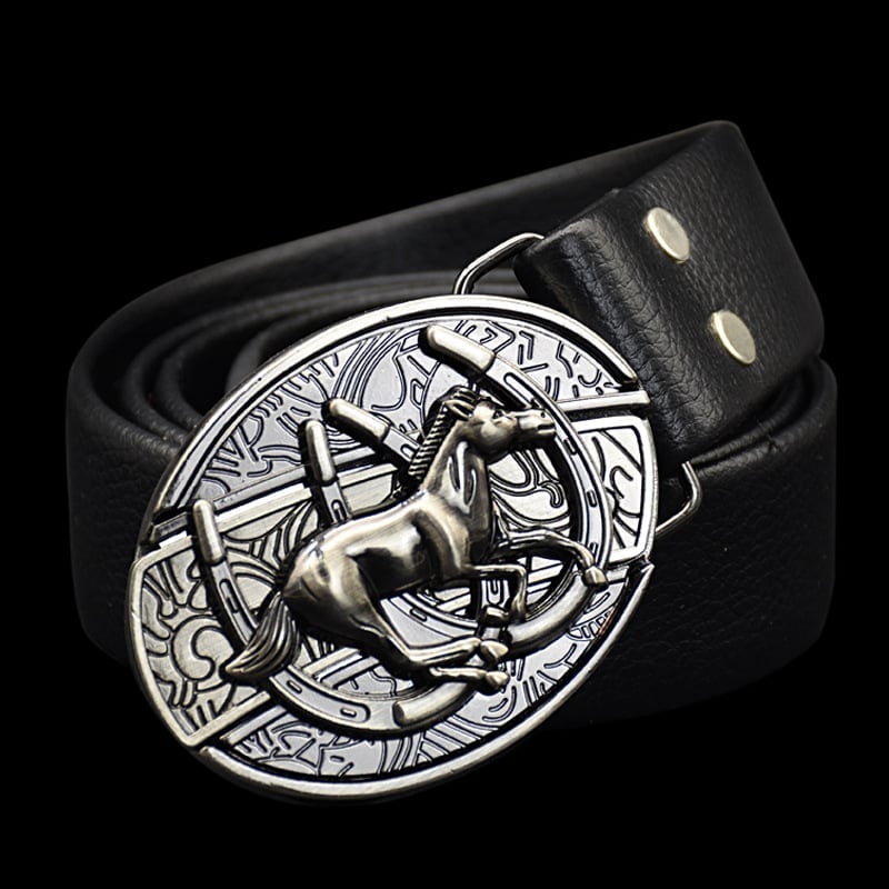 Fashion Punk Men's Genuine Leather Belt With Knife