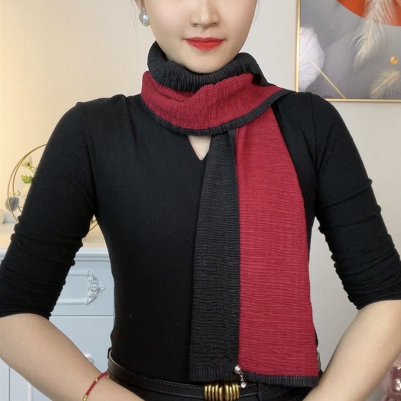 Happy Cotton Scarf" Versatile Double-Sided Magnetic Clasp Silk Scarf——✨(Buy 2 free shipping)✨